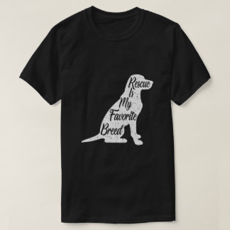 T-shirt Secourir Chien race préférée Silhouette