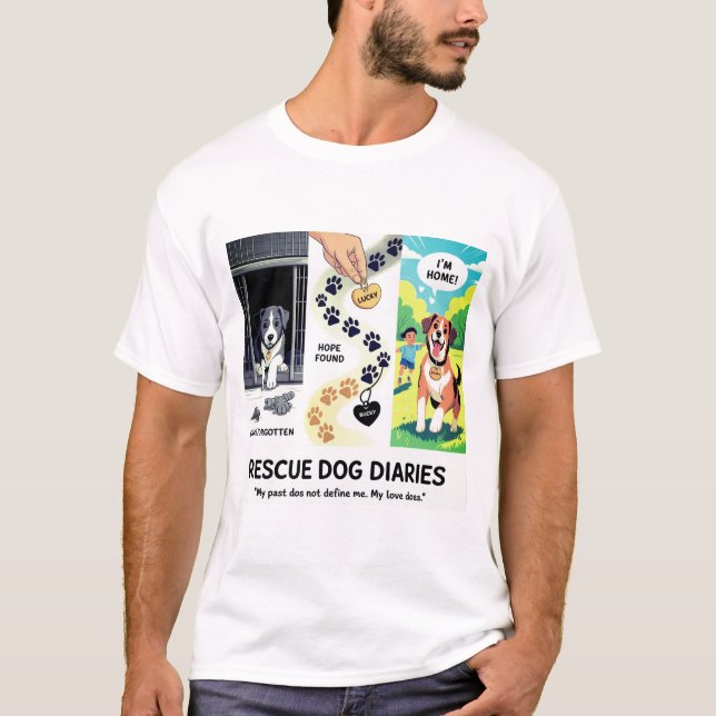 T-shirt Secourir les journaux des chiens Histoire de l'ado (Devant)