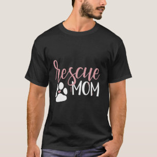 T-shirt Secourir Maman Avec Paw Chien Et Coeur