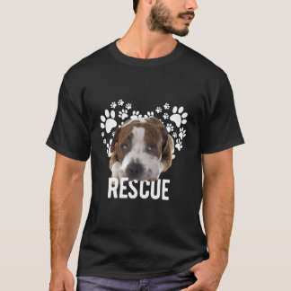 T-shirt Secourir Pitbull Chien Paw Mama Love Pit Bull mign