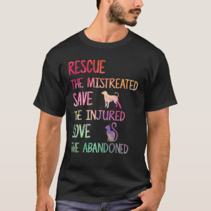 T-shirt Secourir Sauver l'amour Animaux de compagnie Abri