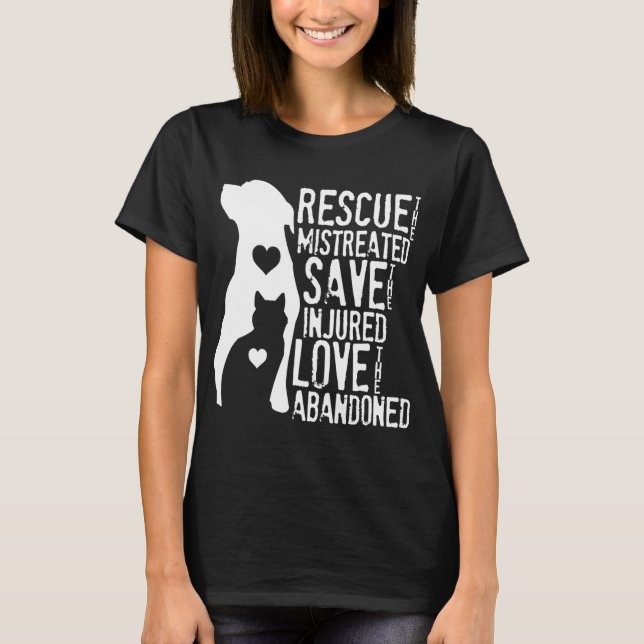 T-shirt Secourir Save Love Animal Rescue Amoureux des chie (Devant)