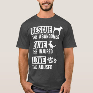 T-shirt Secourir Save Love Animal Shelter Adopter Chien Ch