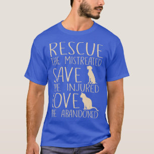 T-shirt Secourir Save Love Chien Chat Cute Animal Secourir