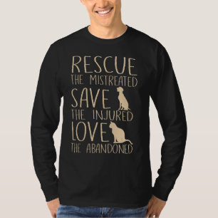 T-shirt Secourir Save Love Chien Chat Cute Animal Secourir