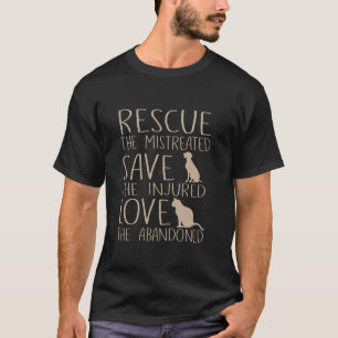 T-shirt Secourir Save Love Cute Animal Secourir Chien Amou