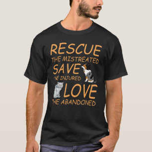 T-shirt Secourir Save Love Cute Animal Secourir Chien Chat