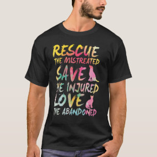 T-shirt Secourir Save Love Cute Animal Secourt.Chien Chat