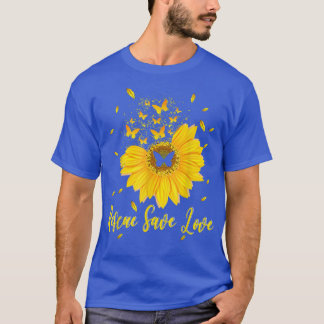 T-shirt Secourir Save Love Funny Flower Tournesol Papillon