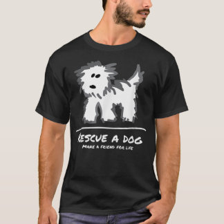 T-shirt Secourir un chien, Ne pas acheter Adopter Amoureux