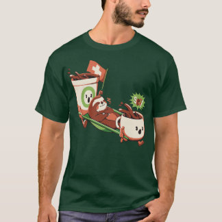 T-shirt Secourt café lundi Caffeine Sloth par Tobe Fonsec