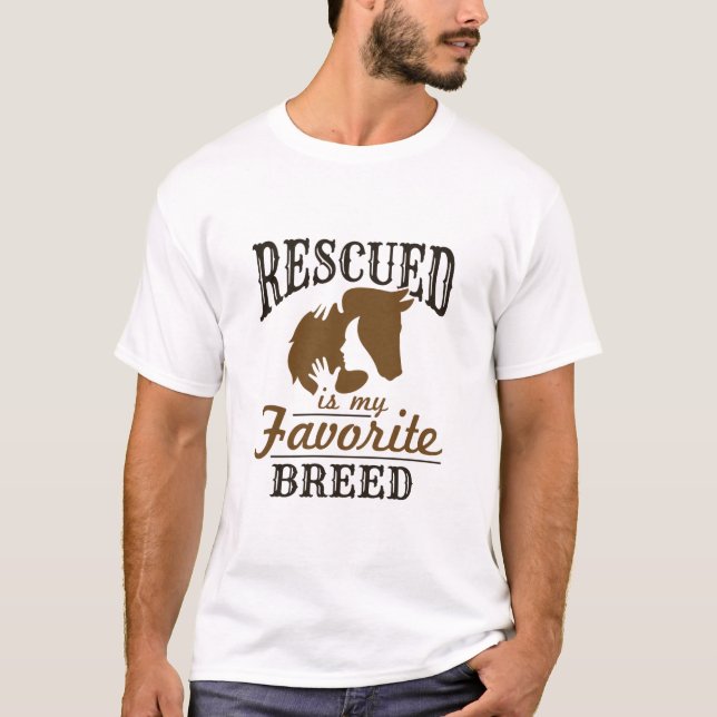T-shirt Secourt Cheval Secouru Est Ma race préférée (Devant)