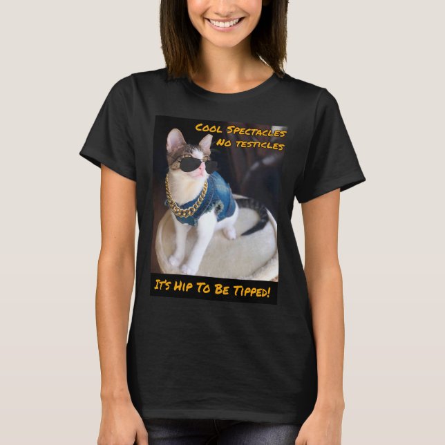 T-shirt Secourt de chat TNR "It's Hip To Tipped" (Devant)
