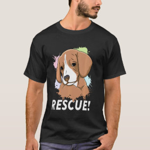 T-shirt Secourt de chien Adopter Abri de chien de mât Adop
