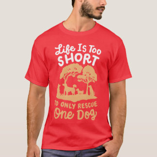 T-shirt Secourt de chien Adopter la famille d'Amoureux de 