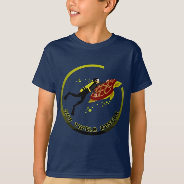 T-shirt Secourt de tortue marine (Devant)