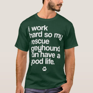 T-shirt Secourt Grisée Propriétaire de Greyhound Drôle Amu
