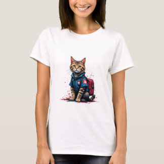 T-shirt secourt - Héroïque Chat Médicale