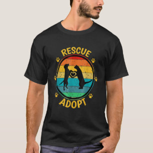 T-shirt Secourt vintage Adopter Animaux Animaux Animaux An