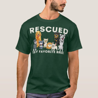 T-shirt Secouru Est Ma Race Favorite Sauvetage Animal