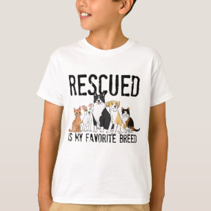 T-shirt Secouru est Ma race préférée, Adopter Ne pas Achet
