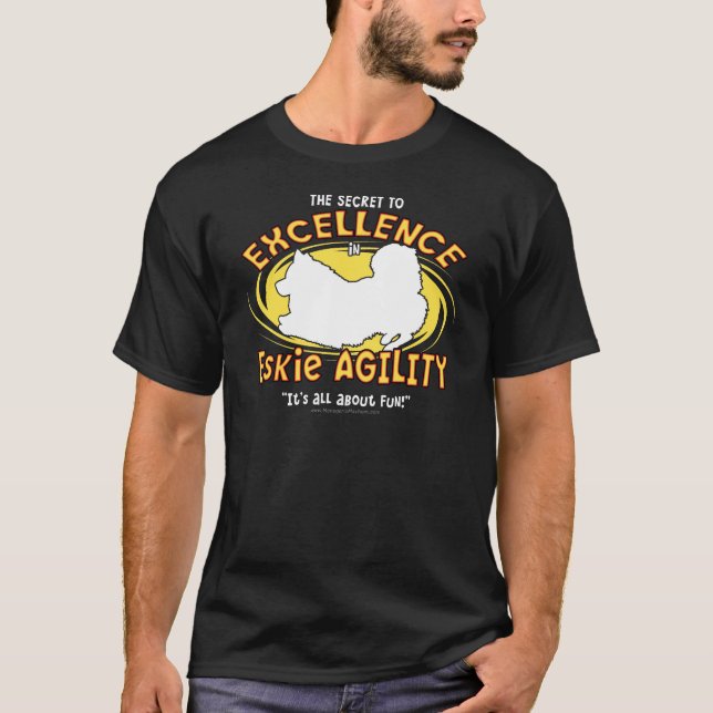 T-shirt Secret américain de chien esquimau d'agilité (Devant)