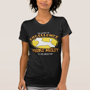 T-shirt secret d'obscurité de dames de caniche