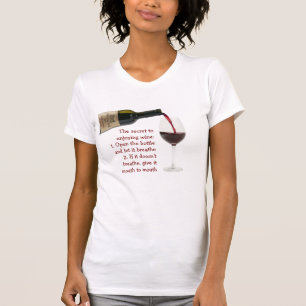 T-shirt secret pour apprécier le vin