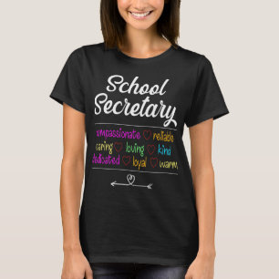 T-shirt Secrétaire de l'école Bureau de l'équipe de l'