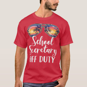 T-shirt Secrétaire de l'école Lunettes de soleil de plage 