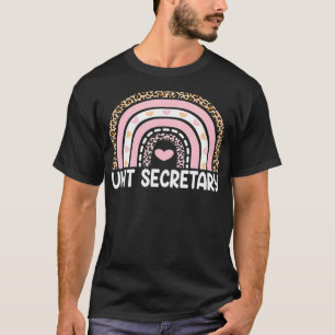 T-shirt Secrétaire de l'unité, Rainbow Cute Appréciations 