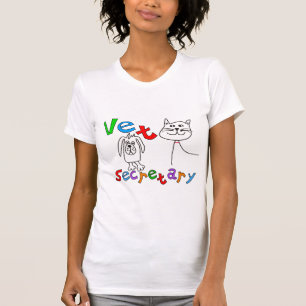 T-shirt Secrétaire Gifts, secrétaire vétérinaire de