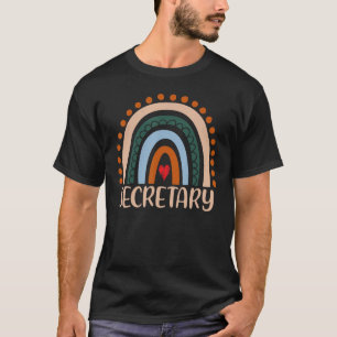 T-shirt Secrétaire Rainbow Appréciation Day Bonjour Retour