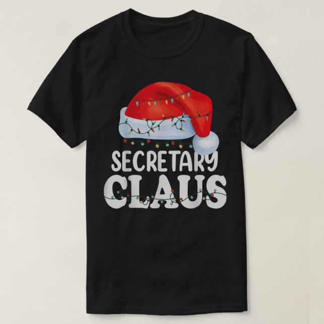 T-shirt Secrétaire Santa Claus Noël Funny Matching Cos (Design devant)