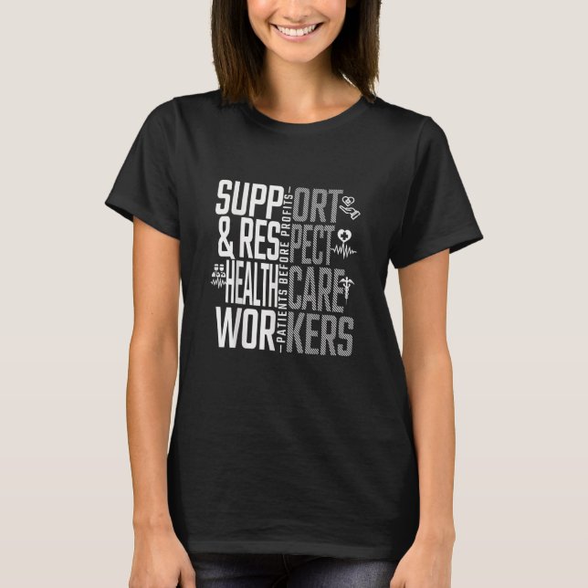 T-shirt Sécurité de la dotation Sauve des vies Infirmières (Devant)