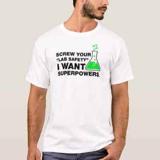T-shirt Sécurité de laboratoire de vis, la Science drôle