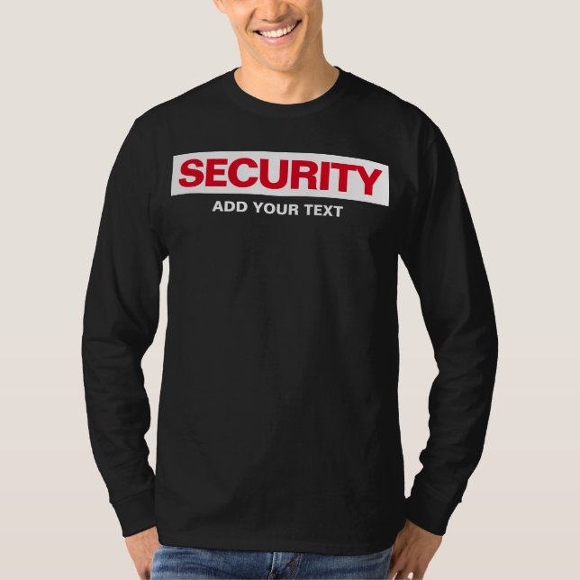 T-shirt Sécurité de l'impression double face pour hommes l (Devant)
