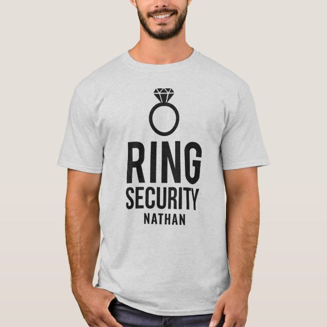 T-shirt Sécurité des anneaux| Nom des adultes (Devant)