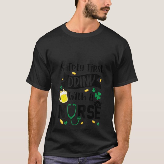 T-shirt Sécurité Des Femmes Premier Boisson Avec Une Infir (Devant)