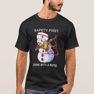 T-shirt Sécurité Première Boisson Infirmière Dabbing S