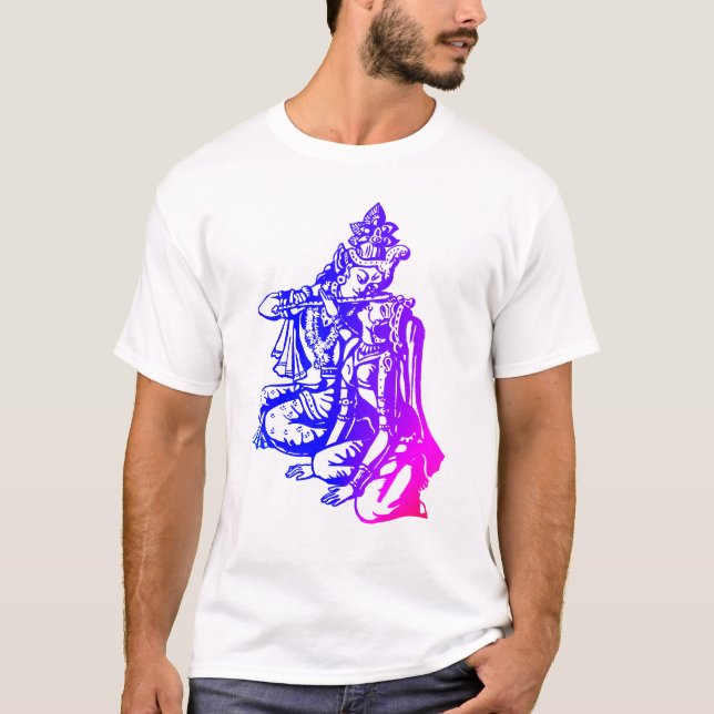 T-shirt Seigneur Krishna et Radha - couple (Devant)