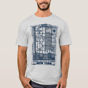 T-shirt Seinfeld   Points chauds de la carte de New York
