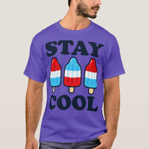 T-shirt Séjour Cool Rocket Rouge blanc et bleu Popsicle Su
