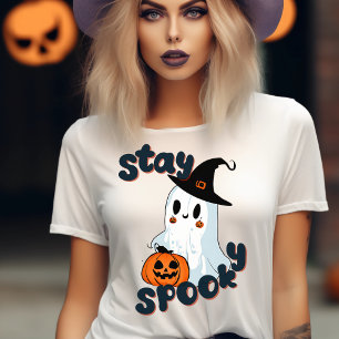 T-shirt Séjour Éffrayant Halloween Cute Fantôme Saison Éff