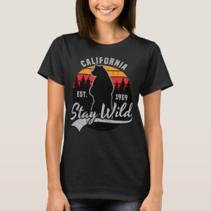 T-shirt Séjour Wild California vintage ours retro coucher 