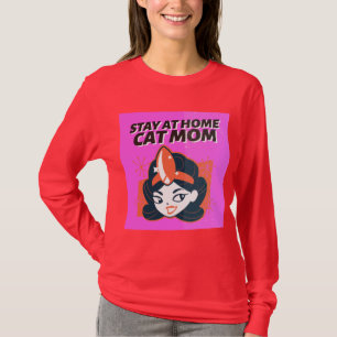 T-SHIRT SÉJOURNEZ À LA MAISON CAT MOM SUPER HERO RETRO T-S