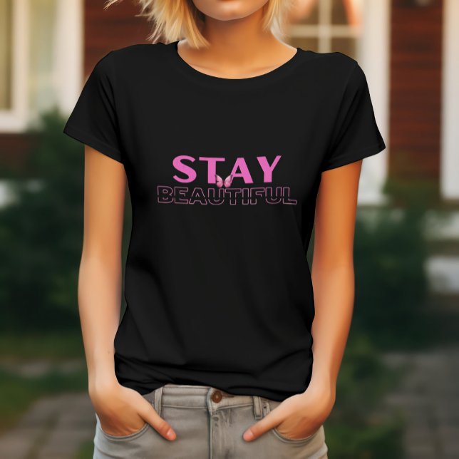 T-shirt Séjournez beau avec un papillon (Créateur téléchargé)