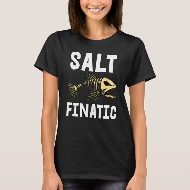 T-shirt Sel Finatic Tee Skeleton Poisson Os Tee - shirts S (Devant)