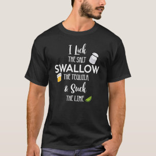 T-shirt Sel Tequila Lime Alcool Boisson Mexicaine Pun Cinc