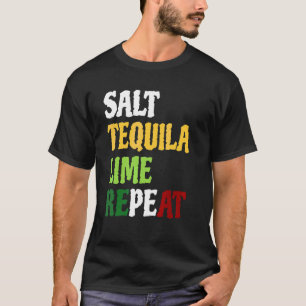 T-shirt Sel Tequila Lime Répéter U2013 Cinco De Mayo 2022